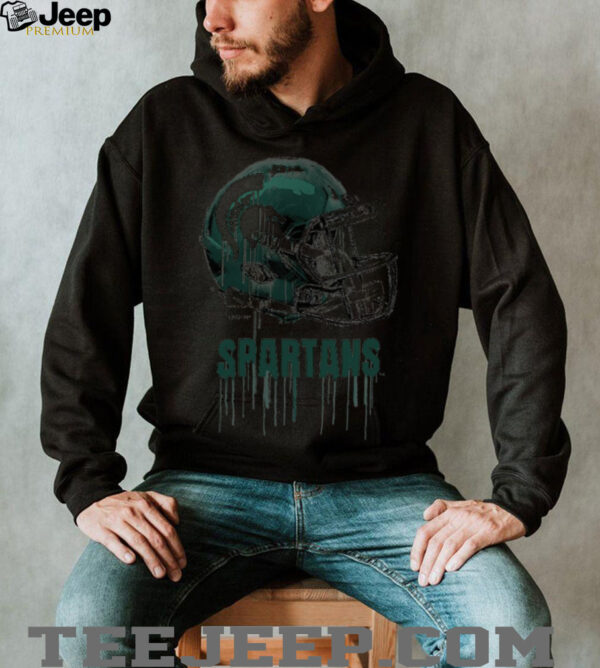 Michigan State Spartans Youth Heather Dripping Football T Shirt