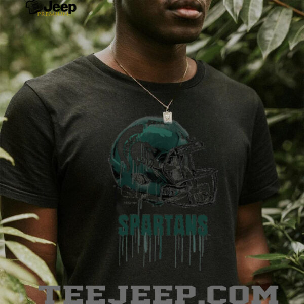 Michigan State Spartans Youth Heather Dripping Football T Shirt