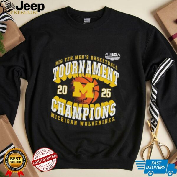 Michigan Wolverines 2025 Big Ten Men’s Basketball Conference Tournament Champions shirt