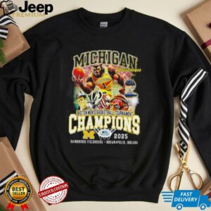 Michigan Wolverines Big Ten Men Basketball Tournament Champions 2025 shirt3