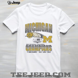 Michigan Wolverines Fanaticity 2025 Big Ten Mens Basketball Tournament Champions shirt2