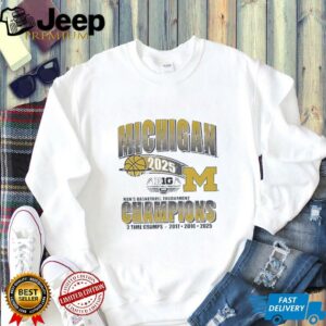 Michigan Wolverines Fanaticity 2025 Big Ten Mens Basketball Tournament Champions shirt3
