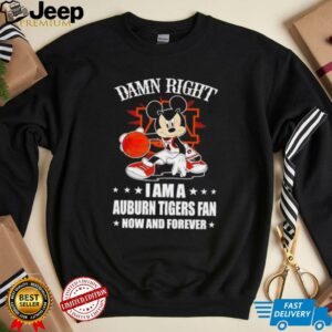 Mickey mouse damn right I am a Auburn Tigers basketball fan now and forever T shirt3