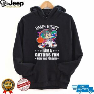 Mickey mouse damn right I am a Gators basketball fan now and forever T shirt2