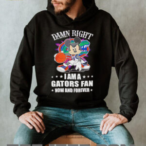 Mickey mouse damn right I am a Gators basketball fan now and forever T shirt5