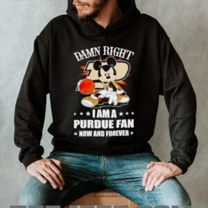 Mickey mouse damn right I am a Purdue basketball fan now and forever T shirt5