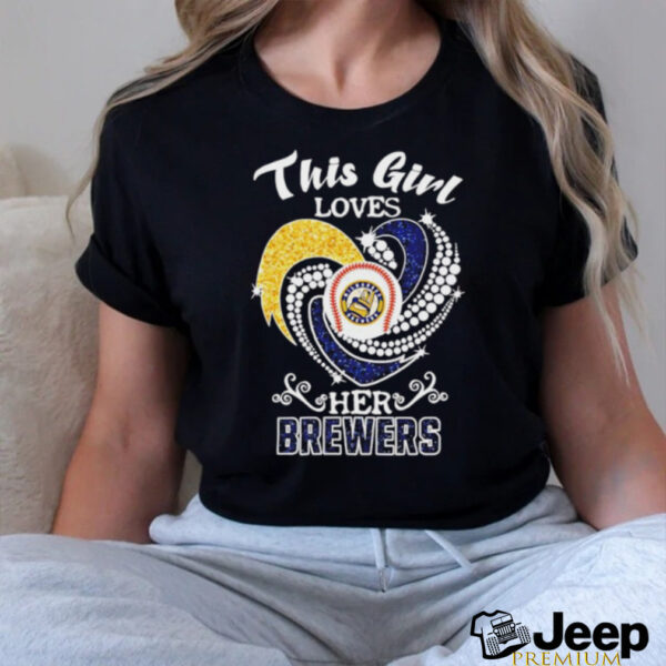 Milwaukee Brewers This girl loves her Brewers t shirt black