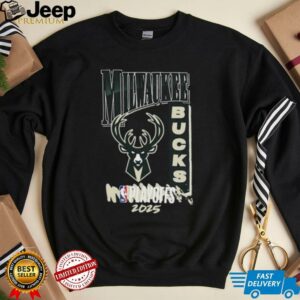 Milwaukee Bucks Youth 2025 NBA Playoffs Hype T Shirt1