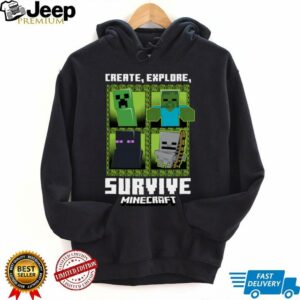 Minecraft Create Explore Survive With Mobs Shirt