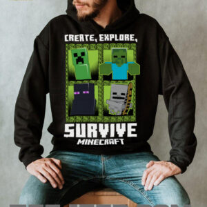 Minecraft Create Explore Survive With Mobs Shirt