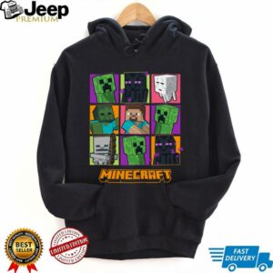 Minecraft Creeper Enderman Characters Grid Shirt