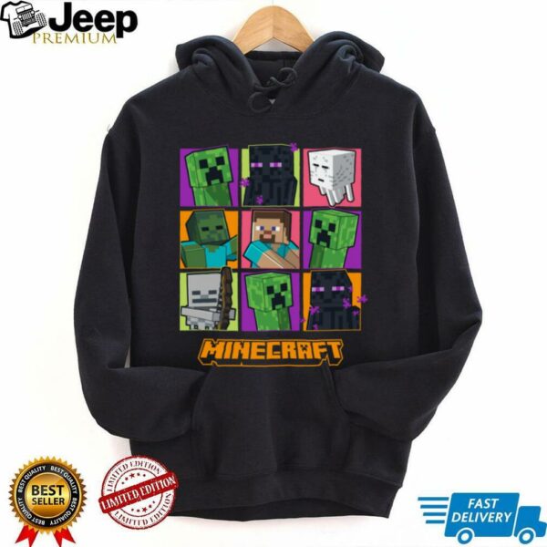 Minecraft Creeper Enderman Characters Grid Shirt