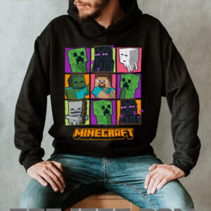 Minecraft Creeper Enderman Characters Grid Shirt