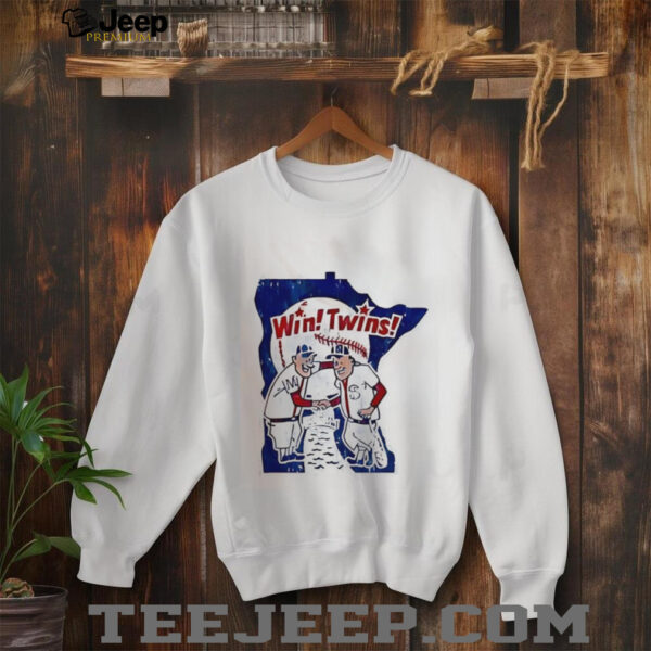 Minnesota Twins Win! Twins! Retro Baseball Team Victory Celebration Shirt