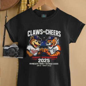 Minnesota Twins vs Detroit Tigers Claws and Cheers Target Showdown 2025 shirt0