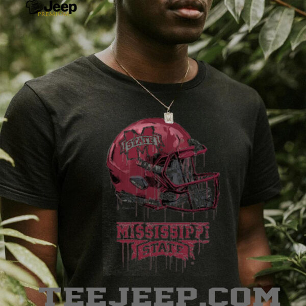 Mississippi State Bulldogs Youth Heather Dripping Football T Shirt