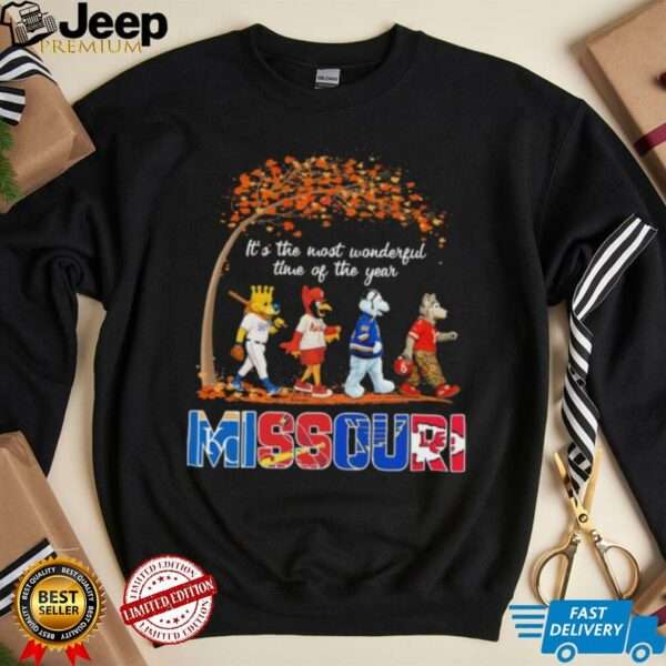Missouri Sports Teams Mascot Abbey Road It’s The Most Wonderful Time Of The Year Shirt