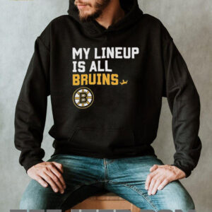 My lineup is all Boston Bruins logo shirt