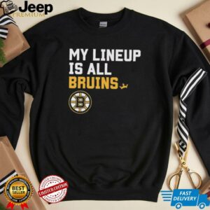 My lineup is all Boston Bruins logo shirt3