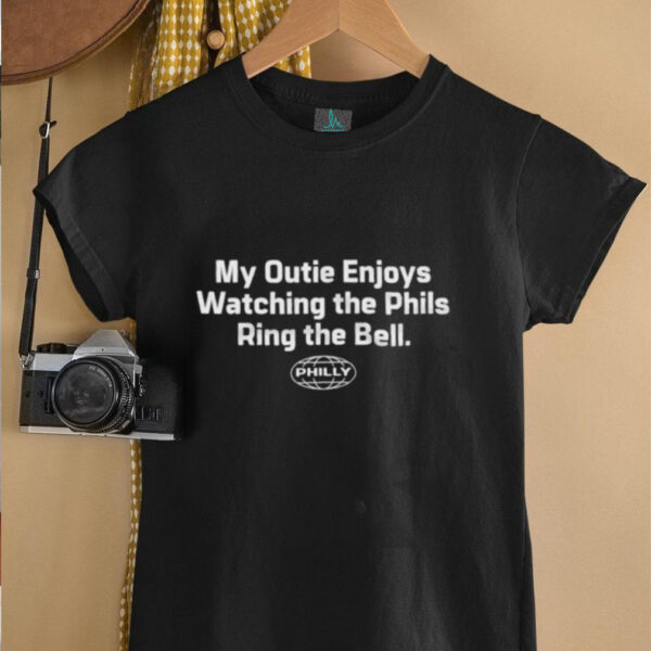 My outie enjoys watching the Phils ring the bell unisex t shirt