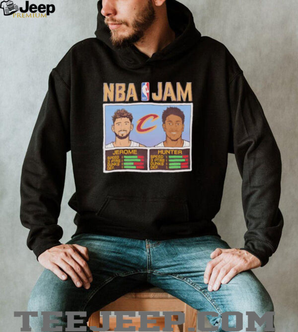 NBA Jam Cleveland Cavaliers Fanaticity Ty Jerome and De’Andre Hunter shirt