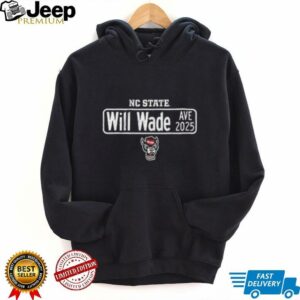 NC State Wolfpack basketball will wade avenue street sign shirt0