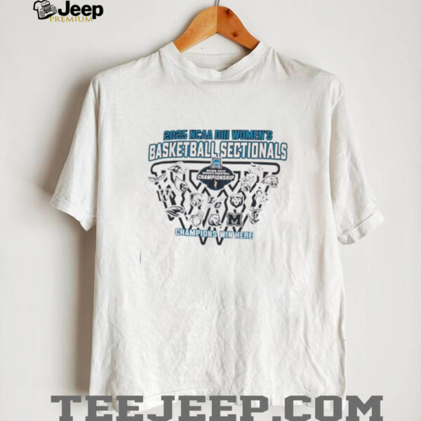 NCAA Division III Women’s basketball Sectionals champions win here 2025 shirt