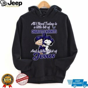 NGSlfsxU Snoopy And Charlie Brown All I Need Today Is A Little Bit Of Charlotte Hornets And A Whole Lot Of Jesus Tee 20252