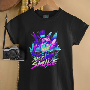Neon alastor hazbin hotel just smile shirt3