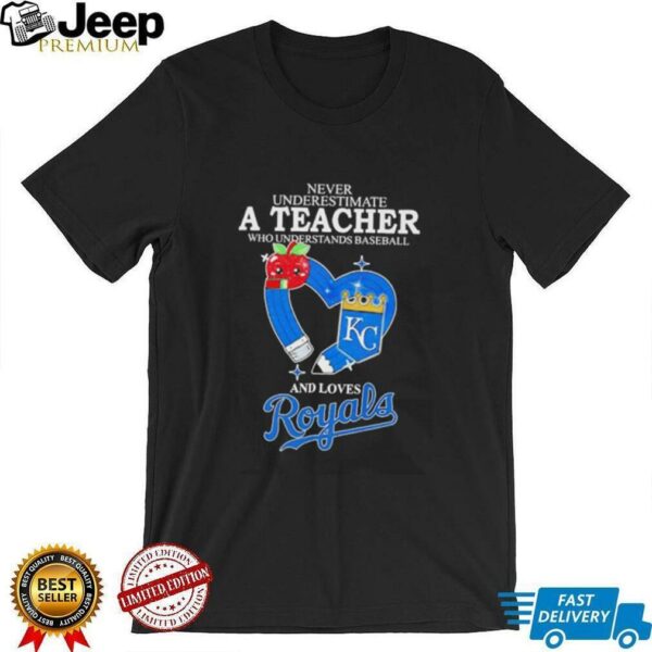 Never underestimate a teacher who understands baseball and loves Royals shirt
