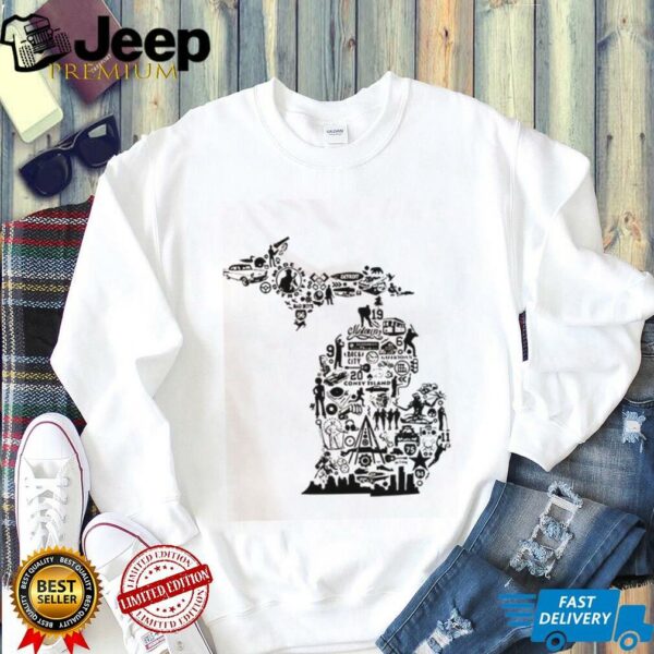 New Era Michigan Collage Pocket shirt