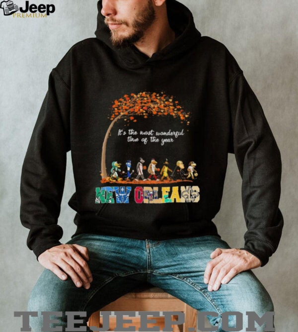 New Orlean Sports Teams Mascot Abbey Road It’s The Most Wonderful Time Of The Year Shirt
