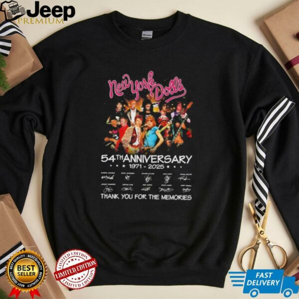 New York Dolls 54th anniversary 1971 2025 thank you for the memories shirt