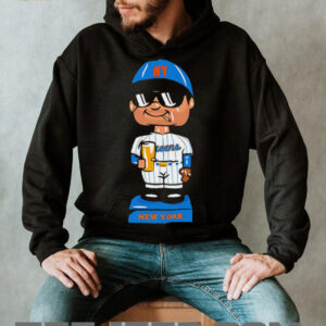 New York Mets Beer Sunglasses Cigarette Cartoon Baseball Statue shirt