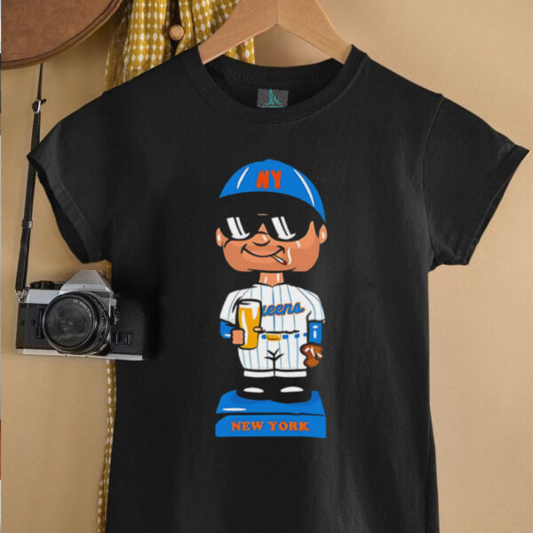 New York Mets Beer Sunglasses Cigarette Cartoon Baseball Statue shirt