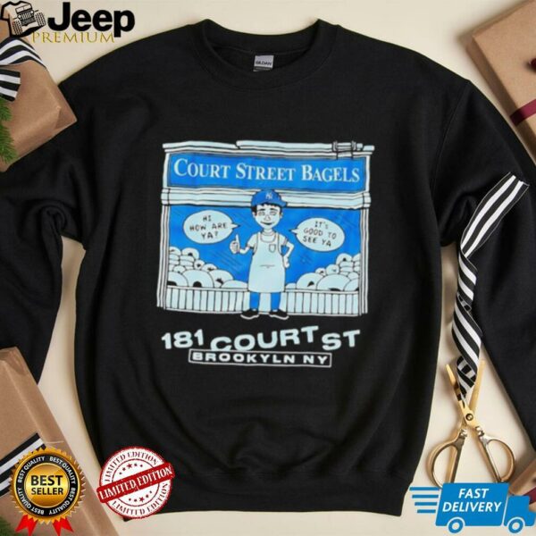 New York Yankees court street bagels 181 court st Brooklyn NY shirt