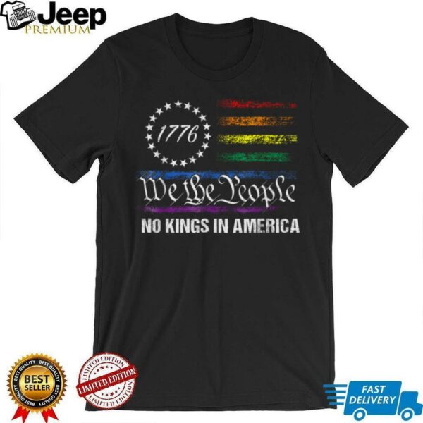 No Kings In America We The People Political Flag Men Women T Shirt