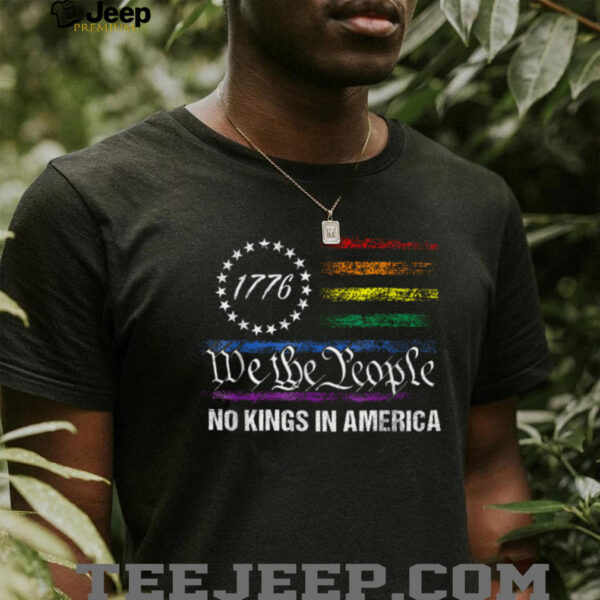 No Kings In America We The People Political Flag Men Women T Shirt