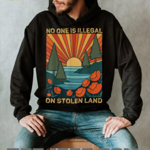 No One Is Illegal On Stolen Land Social Justice Vintage T Shirt