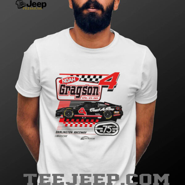 Noah Gragson 4 Front Row Motorsports Beef A Roo Darlington Throwback Car shirt