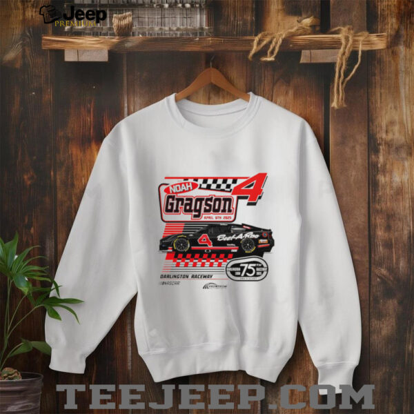 Noah Gragson 4 Front Row Motorsports Beef A Roo Darlington Throwback Car shirt
