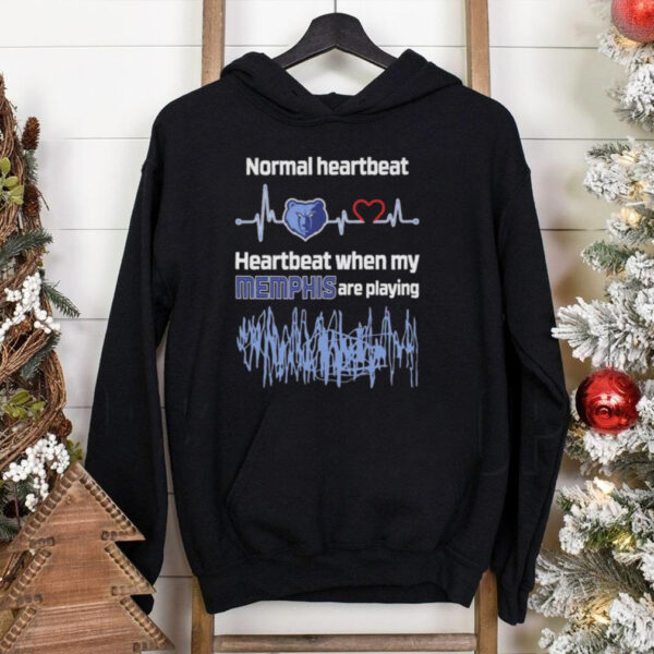 Normal Heartbeat Heartbeat When My Memphis Grizzlies Are Playing T shirts