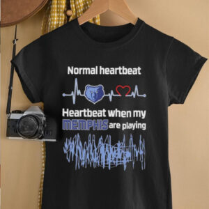 Normal Heartbeat Heartbeat When My Memphis Grizzlies Are Playing T shirts2