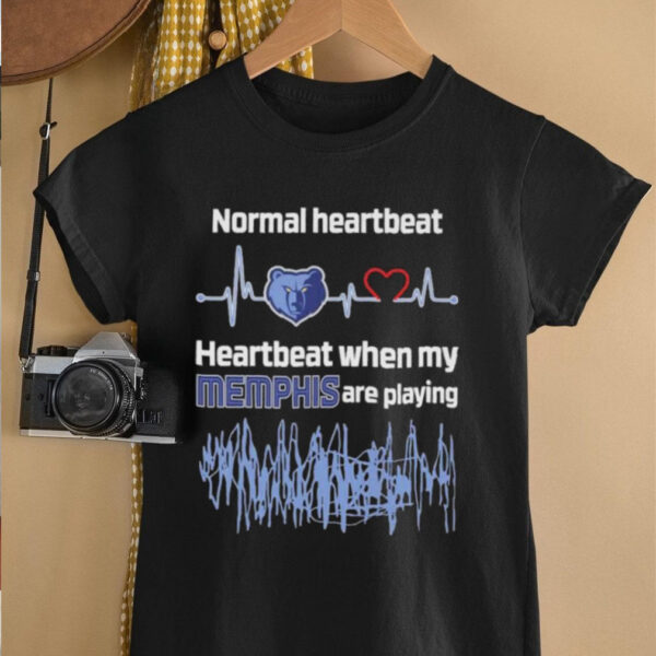 Normal Heartbeat Heartbeat When My Memphis Grizzlies Are Playing T shirts
