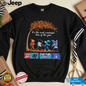 North Carolina Sports Teams Mascot Abbey Road It’s The Most Wonderful Time Of The Year Shirt