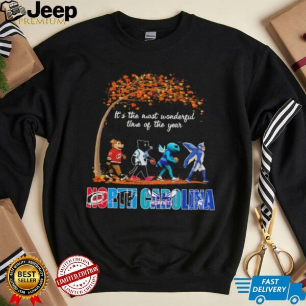 North Carolina Sports Teams Mascot Abbey Road It’s The Most Wonderful Time Of The Year Shirt