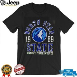 North Star State 1989 Minnesota Timberwolves Green Basketball shirt1