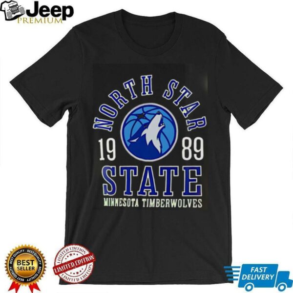 North Star State 1989 Minnesota Timberwolves Green Basketball shirt