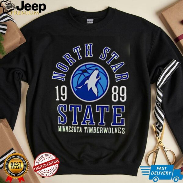 North Star State 1989 Minnesota Timberwolves Green Basketball shirt