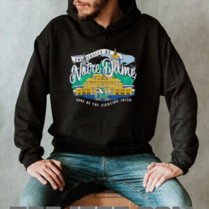 Notre Dame Fighting Irish Fanaticity Campus Scene Drawing Script shirt2
